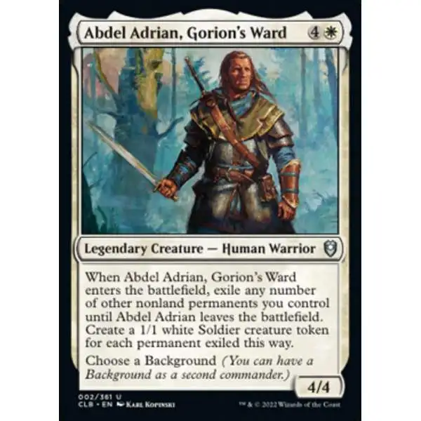 MtG Commander Legends: Dungeons & Dragons Battle For Baldur's Gate Uncommon Abdel Adrian, Gorion's Ward #2