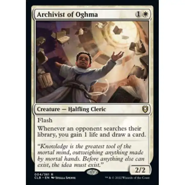 MtG Trading Card Game Commander Legends: Dungeons & Dragons Battle Rare FOIL Archivist of Oghma #4