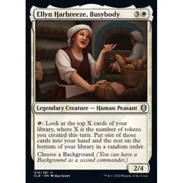 MtG Trading Card Game Commander Legends: Dungeons & Dragons Battle For Baldur's Gate Uncommon Foil Ellyn Harbreeze, Busybody #16