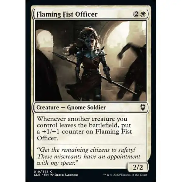 MtG Trading Card Game Commander Legends: Dungeons & Dragons Battle For Baldur's Gate Common Foil Flaming Fist Officer #19