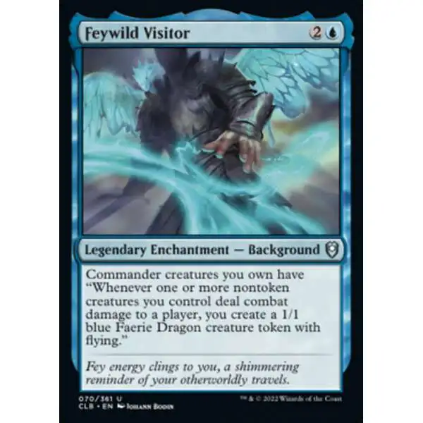 MtG Trading Card Game Commander Legends: Dungeons & Dragons Battle For Baldur's Gate Uncommon Feywild Visitor #70