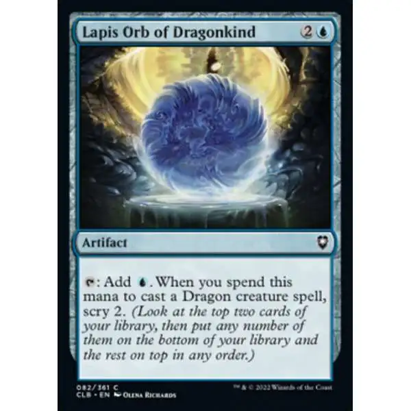 MtG Trading Card Game Commander Legends: Dungeons & Dragons Battle For Baldur's Gate Common Lapis Orb of Dragonkind #82