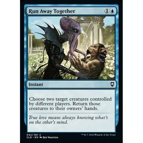 MtG Trading Card Game Commander Legends: Dungeons & Dragons Battle For Baldur's Gate Common Run Away Together #92