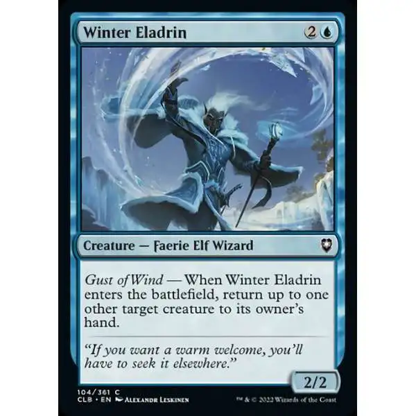 MtG Trading Card Game Commander Legends: Dungeons & Dragons Battle For Baldur's Gate Common Foil Winter Eladrin #104