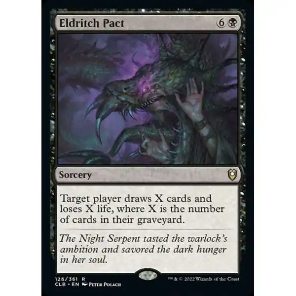 MtG Trading Card Game Commander Legends: Dungeons & Dragons Battle For Baldur's Gate Rare Foil Eldritch Pact #126