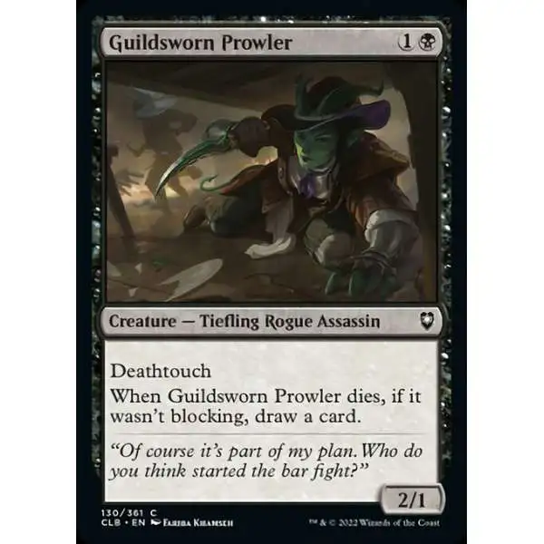 MtG Trading Card Game Commander Legends: Dungeons & Dragons Battle Common Guildsworn Prowler #130