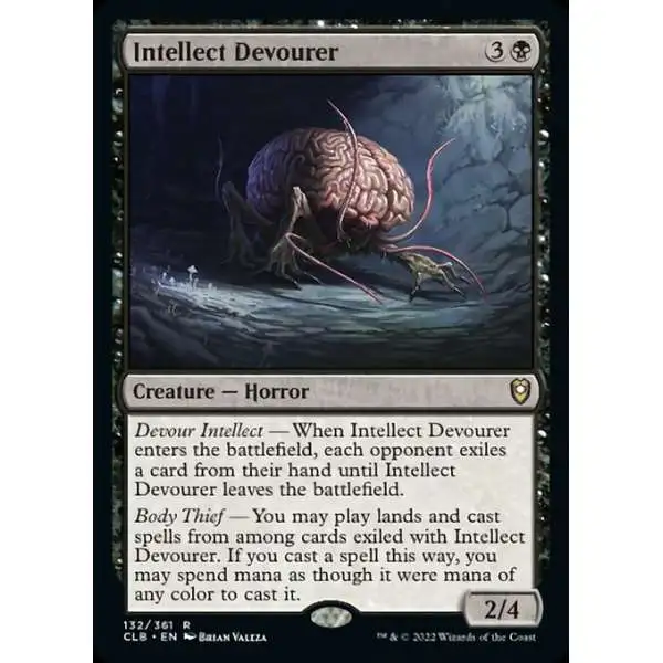 MtG Trading Card Game Commander Legends: Dungeons & Dragons Battle For Baldur's Gate Rare Intellect Devourer #132