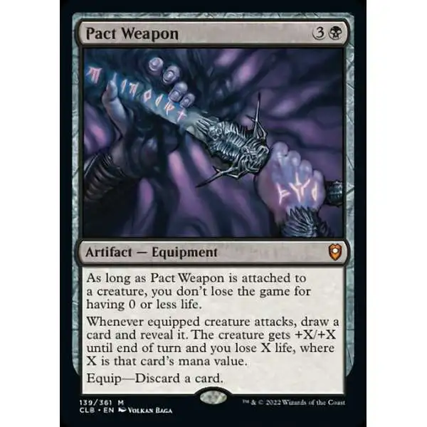 MtG Trading Card Game Commander Legends: Dungeons & Dragons Battle Mythic Rare Foil Pact Weapon #139