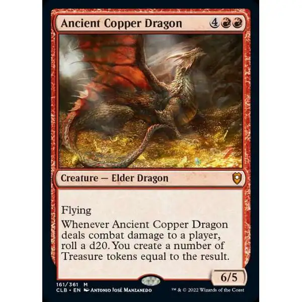 MtG Trading Card Game Commander Legends: Dungeons & Dragons Battle For Baldur's Gate Mythic Rare Ancient Copper Dragon #161