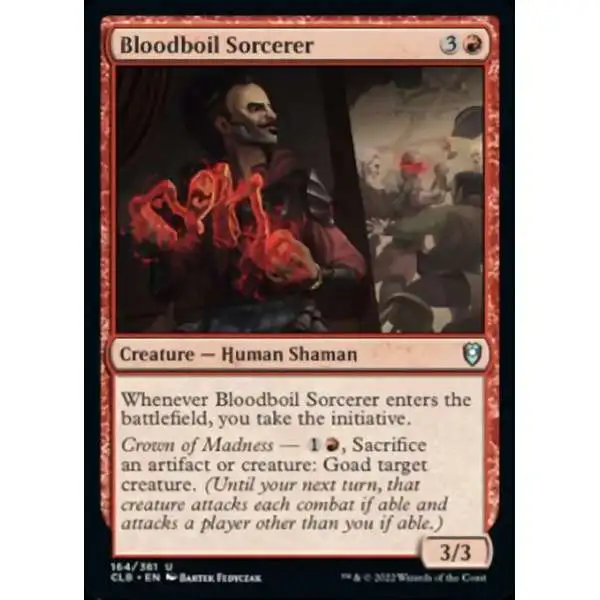 MtG Trading Card Game Commander Legends: Dungeons & Dragons Battle For Baldur's Gate Uncommon Bloodboil Sorcerer #164