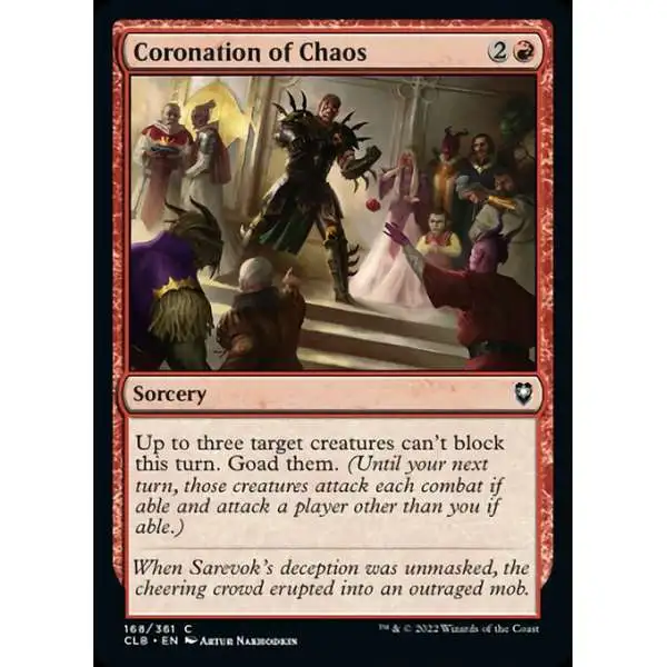 Magic The Gathering Trading Card Game Commander Legends Dungeons Dragons  Battle For Baldurs Gate Single Card Common Coronation of Chaos 168 - ToyWiz