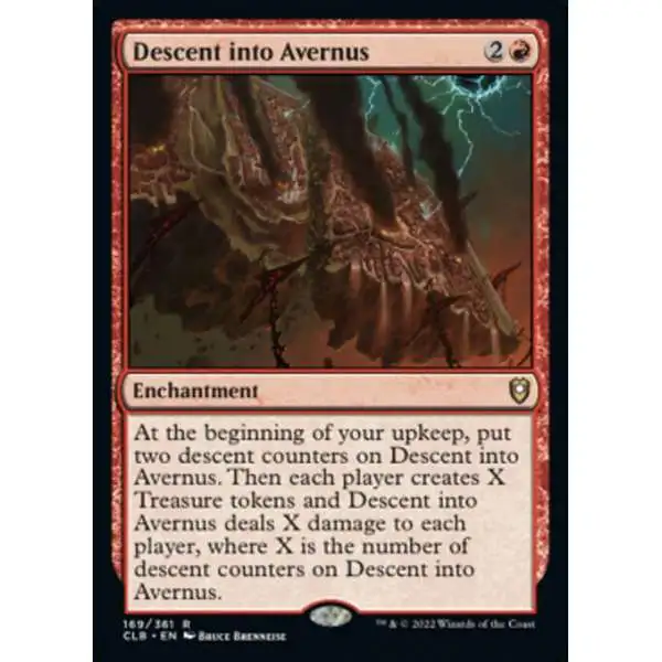 MtG Trading Card Game Commander Legends: Dungeons & Dragons Battle For Baldur's Gate Rare FOIL Descent into Avernus #169