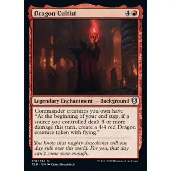 MtG Trading Card Game Commander Legends: Dungeons & Dragons Battle For Baldur's Gate Uncommon Dragon Cultist #170