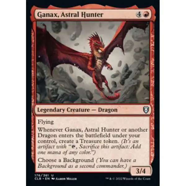MtG Trading Card Game Commander Legends: Dungeons & Dragons Battle For Baldur's Gate Uncommon Ganax, Astral Hunter #176