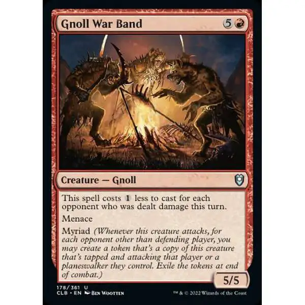 MtG Trading Card Game Commander Legends: Dungeons & Dragons Battle For Baldur's Gate Uncommon Foil Gnoll War Band #178