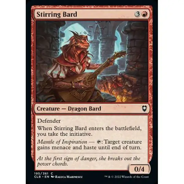 MtG Trading Card Game Commander Legends: Dungeons & Dragons Battle For Baldur's Gate Common Stirring Bard #195