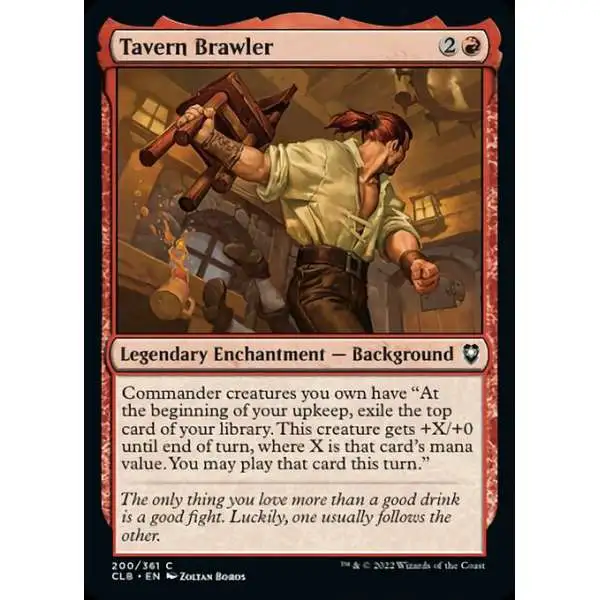 MtG Trading Card Game Commander Legends: Dungeons & Dragons Battle For Baldur's Gate Common Foil Tavern Brawler #200