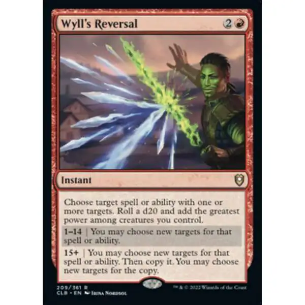 MtG Trading Card Game Commander Legends: Dungeons & Dragons Battle For Baldur's Gate Rare Wyll's Reversal #209