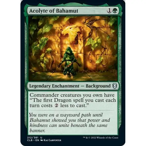 MtG Trading Card Game Commander Legends: Dungeons & Dragons Battle Uncommon Acolyte of Bahamut #212