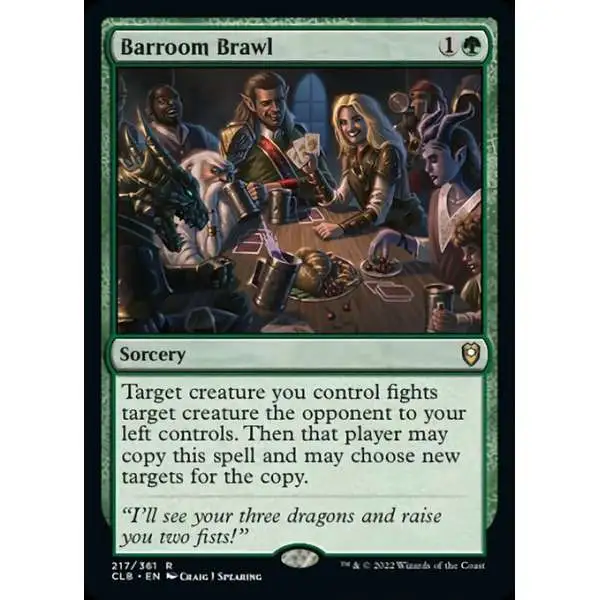 MtG Trading Card Game Commander Legends: Dungeons & Dragons Battle For Baldur's Gate Rare Barroom Brawl #217