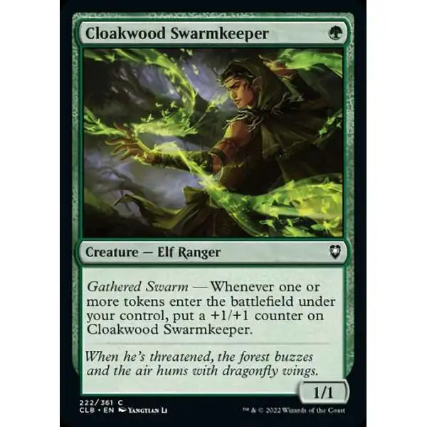 MtG Trading Card Game Commander Legends: Dungeons & Dragons Battle For Baldur's Gate Common Cloakwood Swarmkeeper #222