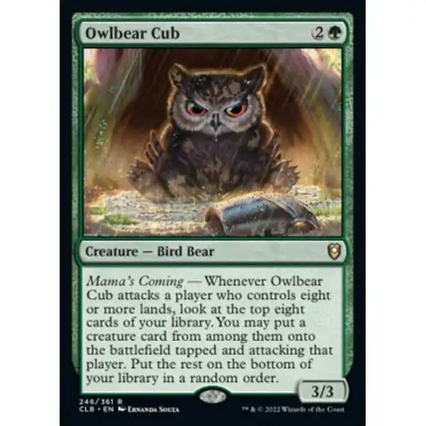 MtG Trading Card Game Commander Legends: Dungeons & Dragons Battle For Baldur's Gate Rare Owlbear Cub #246