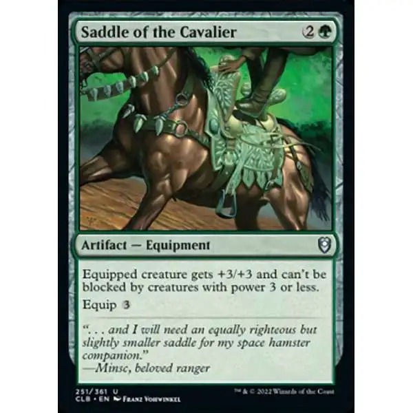 MtG Trading Card Game Commander Legends: Dungeons & Dragons Battle For Baldur's Gate Uncommon Foil Saddle of the Cavalier #251