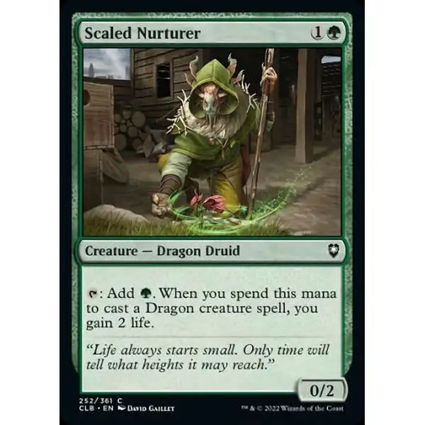 MtG Trading Card Game Commander Legends: Dungeons & Dragons Battle Common Scaled Nurturer #252