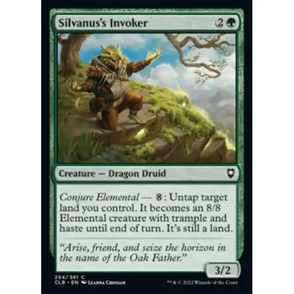 MtG Trading Card Game Commander Legends: Dungeons & Dragons Battle For Baldur's Gate Common Foil Silvanus's Invoker #254