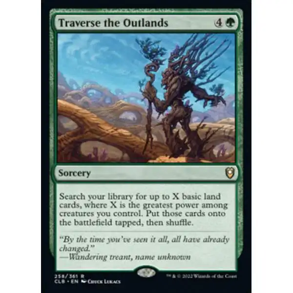 MtG Trading Card Game Commander Legends: Dungeons & Dragons Battle Rare FOIL Traverse the Outlands #258