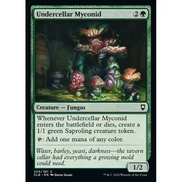 MtG Trading Card Game Commander Legends: Dungeons & Dragons Battle For Baldur's Gate Common Undercellar Myconid #259