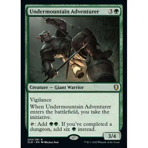 MtG Trading Card Game Commander Legends: Dungeons & Dragons Battle For Baldur's Gate Rare Foil Undermountain Adventurer #260