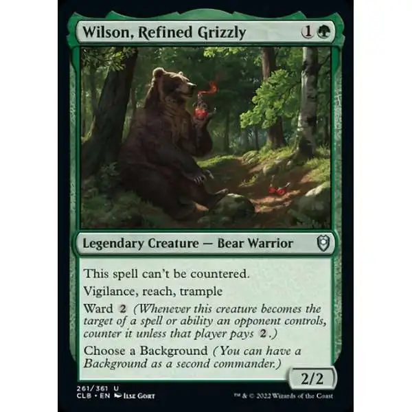MtG Trading Card Game Commander Legends: Dungeons & Dragons Battle For Baldur's Gate Uncommon Foil Wilson, Refined Grizzly #261