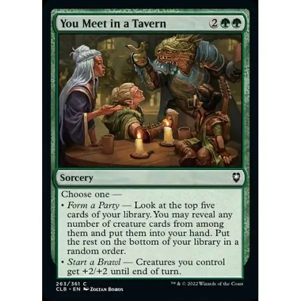 MtG Trading Card Game Commander Legends: Dungeons & Dragons Battle For Baldur's Gate Common Foil You Meet in a Tavern #263