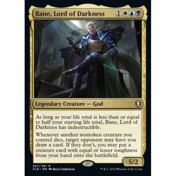 MtG Trading Card Game Commander Legends: Dungeons & Dragons Battle For Baldur's Gate Rare Bane, Lord of Darkness #267