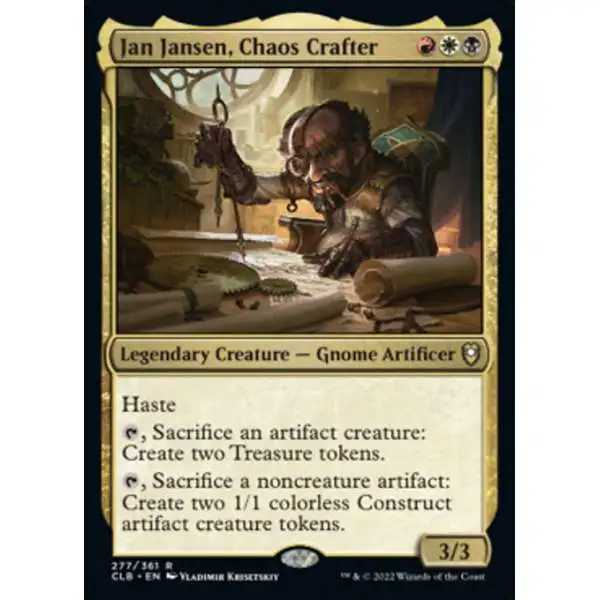 MtG Trading Card Game Commander Legends: Dungeons & Dragons Battle For Baldur's Gate Rare Foil Jan Jansen, Chaos Crafter #277