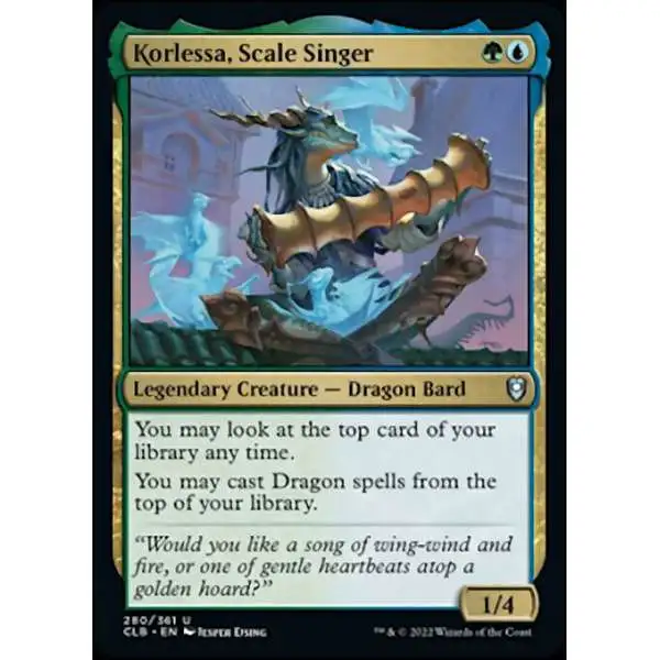 MtG Trading Card Game Commander Legends: Dungeons & Dragons Battle For Baldur's Gate Uncommon Foil Korlessa, Scale Singer #280