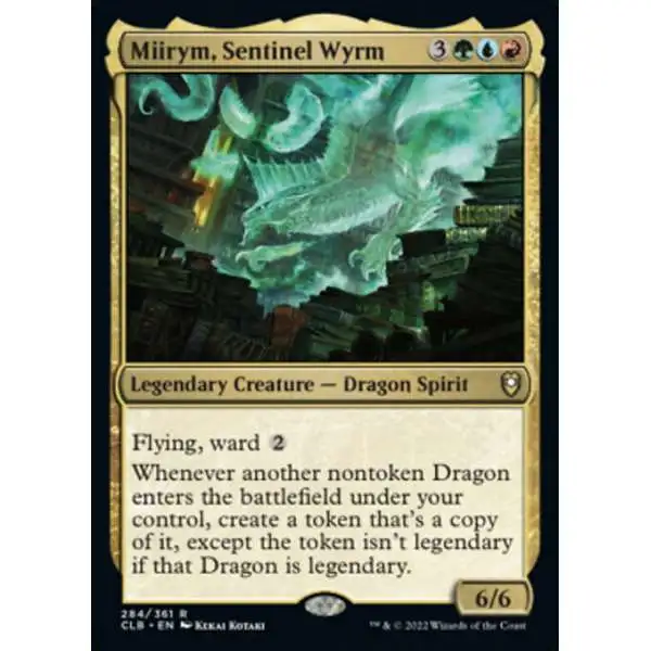 MtG Trading Card Game Commander Legends: Dungeons & Dragons Battle For Baldur's Gate Rare Miirym, Sentinel Wyrm #284