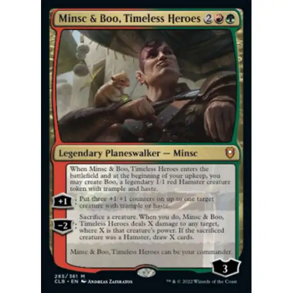 Magic The Gathering The List Single Card Mythic Rare Minsc amp Boo,  Timeless Heroes CLB-285 Commander Legends Battle for Baldurs Gate - ToyWiz