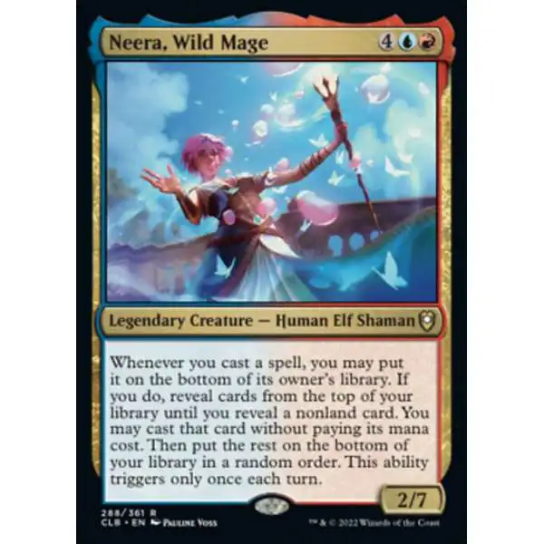 MtG Trading Card Game Commander Legends: Dungeons & Dragons Battle For Baldur's Gate Rare Neera, Wild Mage #288