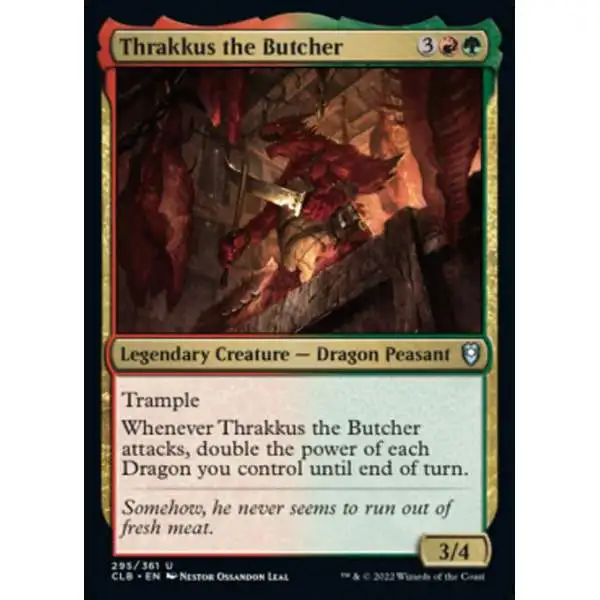 MtG Trading Card Game Commander Legends: Dungeons & Dragons Battle For Baldur's Gate Uncommon Thrakkus the Butcher #295