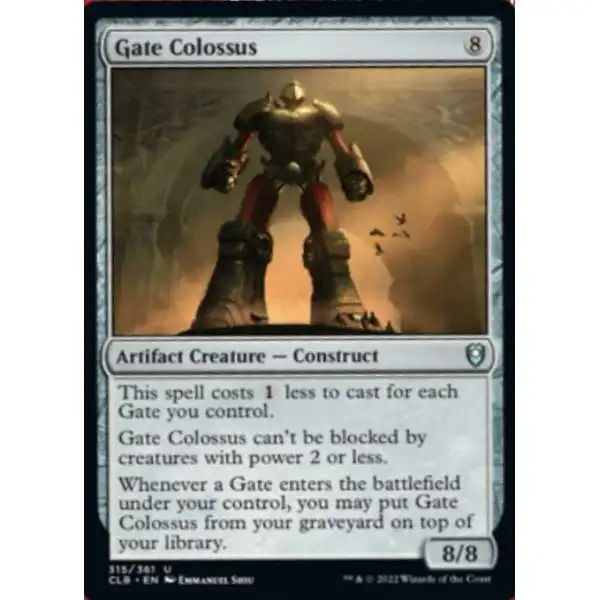 MtG Trading Card Game Commander Legends: Dungeons & Dragons Battle For Baldur's Gate Uncommon Gate Colossus #315