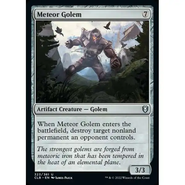 MtG Trading Card Game Commander Legends: Dungeons & Dragons Battle For Baldur's Gate Uncommon Meteor Golem #323