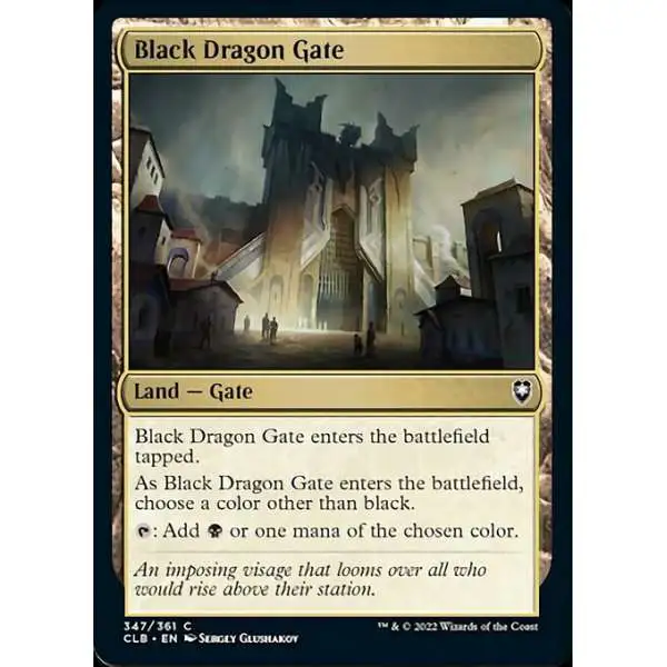 MtG Trading Card Game Commander Legends: Dungeons & Dragons Battle For Baldur's Gate Common Black Dragon Gate #347