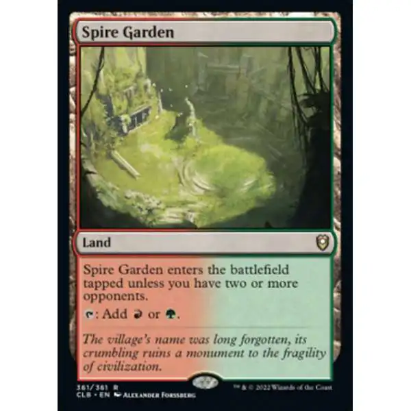 MtG Trading Card Game Commander Legends: Dungeons & Dragons Battle For Baldur's Gate Rare Spire Garden #361