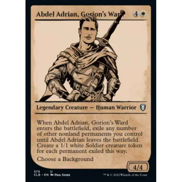 MtG Trading Card Game Commander Legends: Dungeons & Dragons Battle For Baldur's Gate Uncommon Abdel Adrian, Gorion's Ward #375 [Showcase]