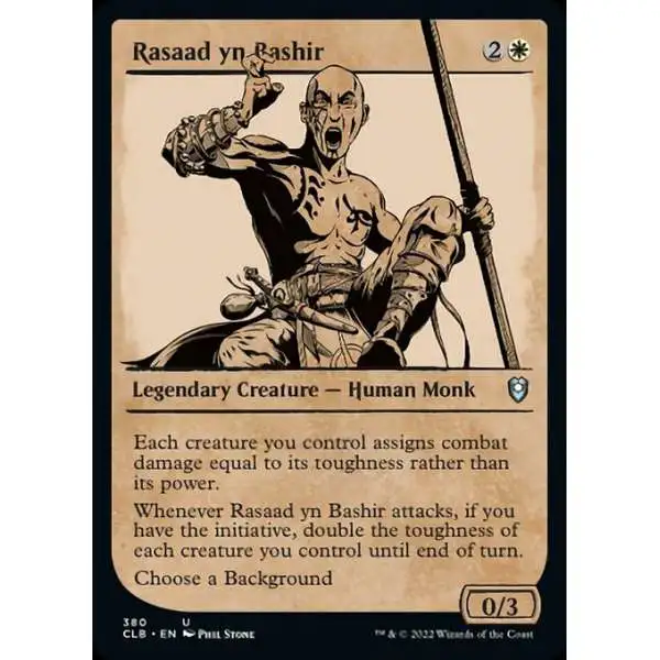 MtG Trading Card Game Commander Legends: Dungeons & Dragons Battle For Baldur's Gate Uncommon Rasaad yn Bashir #380 [Showcase]