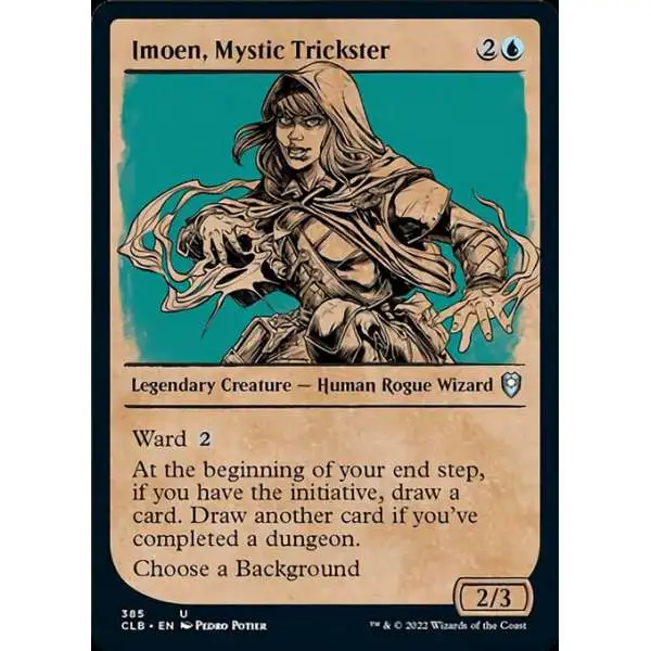 MtG Trading Card Game Commander Legends: Dungeons & Dragons Battle For Baldur's Gate Uncommon Imoen, Mystic Trickster #385 [Showcase]