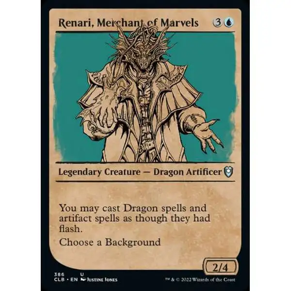 MtG Trading Card Game Commander Legends: Dungeons & Dragons Battle For Baldur's Gate Uncommon Renari, Merchant of Marvels #386 [Showcase]