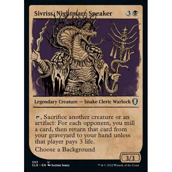 MtG Trading Card Game Commander Legends: Dungeons & Dragons Battle Uncommon Sivriss, Nightmare Speaker #393 [Showcase]